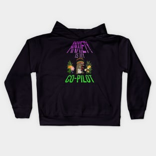 Anxiety Is My Co-Pilot (Distressed Stoner) Kids Hoodie